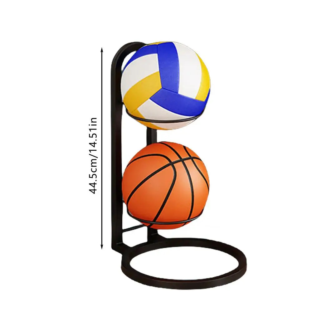 Basketball Holder Cast Iron Stand Display For Volleyball Ball Storage Holder Football Display Stand Multi-Layer Storage Shelf