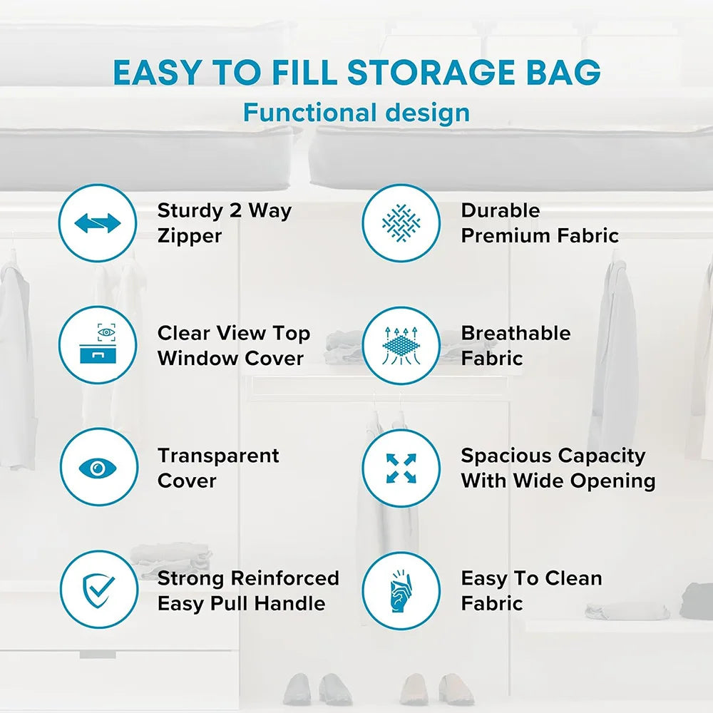 Fold Non Woven Fabric Storage Box Underbed Storage Bag Clothing Underwear Sock And Kid Toy Storage Bag For Bedroom Closet