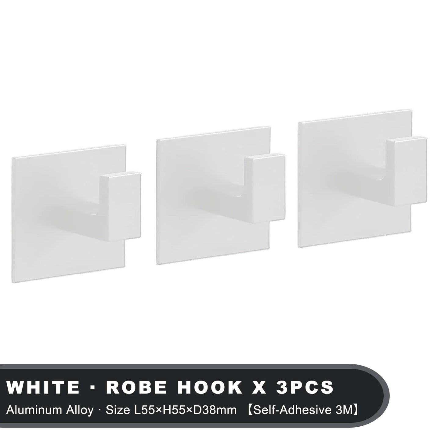 1-4Pcs Strong Adhesive Wall Hook Sticker Hanging Coat Rack Clothes Hanger Shower Robe Hook Kitchen Bathroom Towel hooks Black
