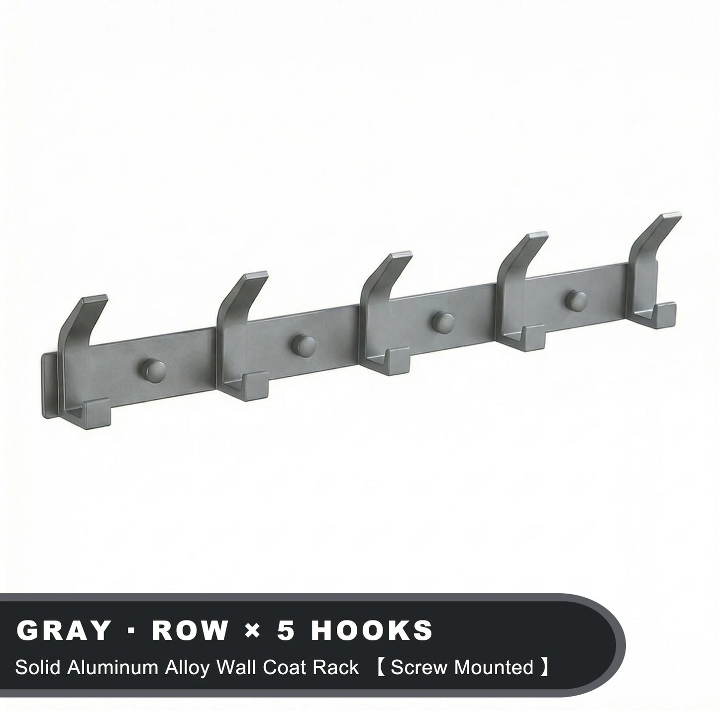 Modern Hanging Hooks For Wall Aluminium Black Towel Holder Bathroom Door Clothe Hanger Coat Rack Wall Mounted