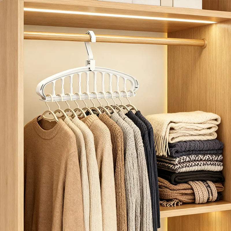 9 Hole Foldable Hanger Wardrobe Space Saving Storage Hanger For Clothes Drying Hangers Storage Organizers Rack Coat Pants Hanger