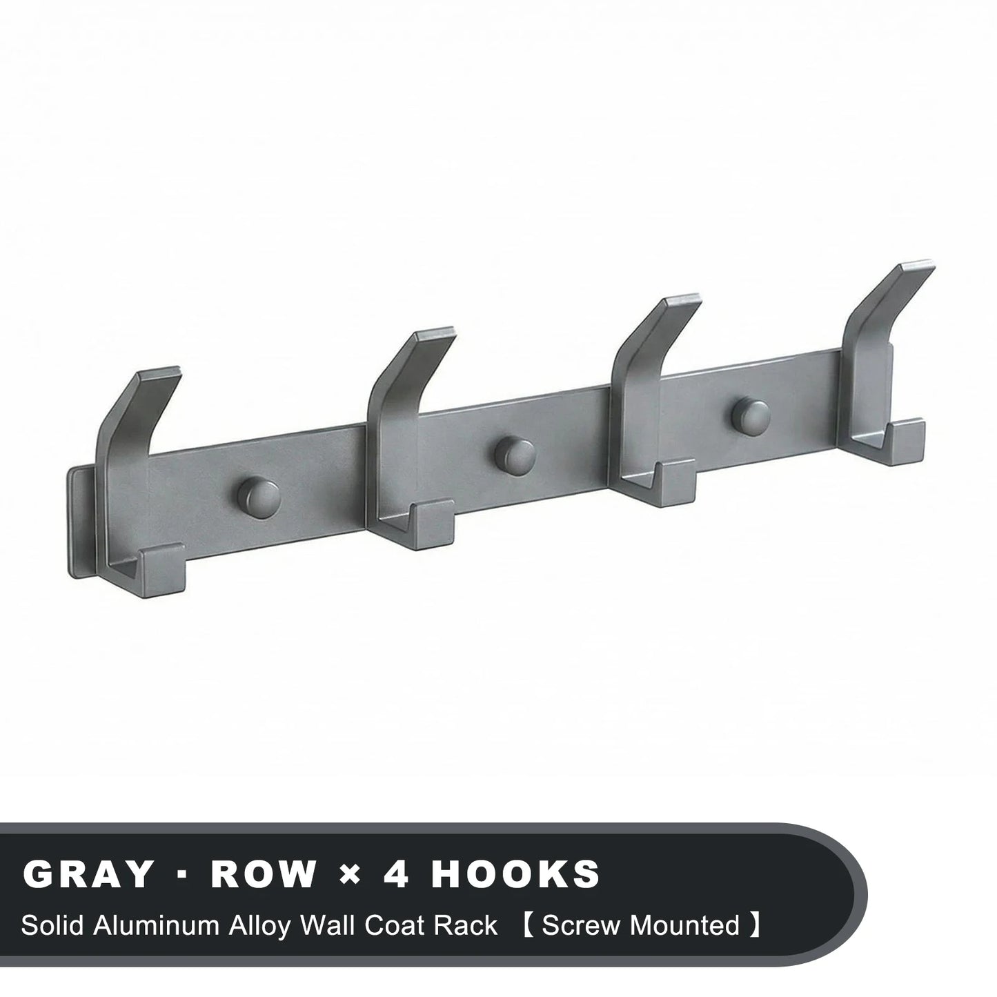 Modern Hanging Hooks For Wall Aluminium Black Towel Holder Bathroom Door Clothe Hanger Coat Rack Wall Mounted