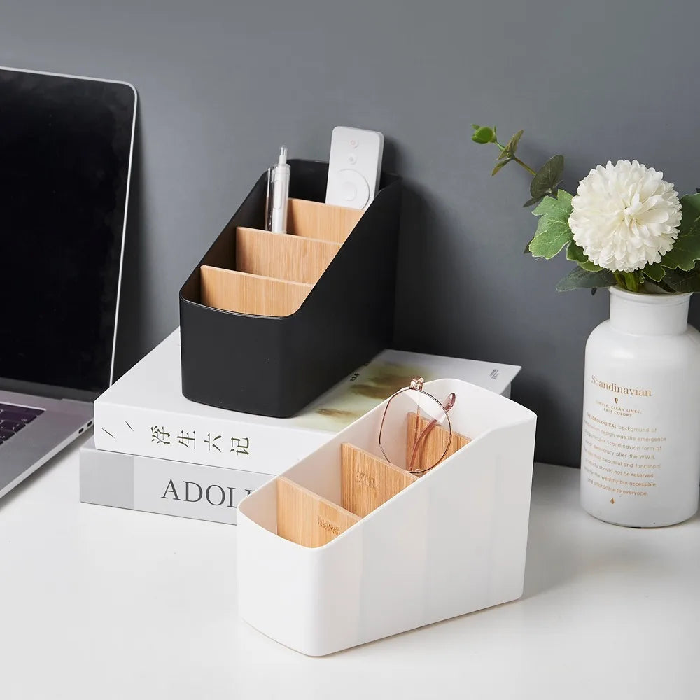 Remote Control Organizer TV Remote Holder For Table Multipurpose Desktop Storage Box Bedroom Living Room Organizer