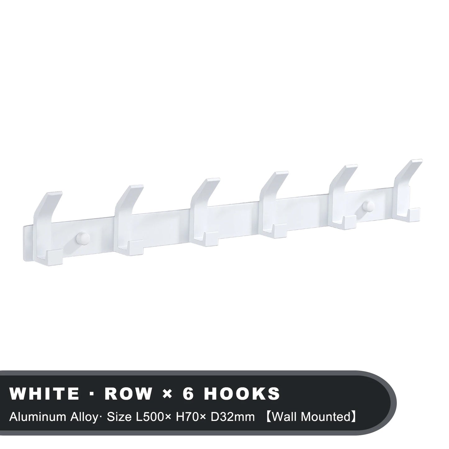 Modern Hanging Hooks For Wall Aluminium Black Towel Holder Bathroom Door Clothe Hanger Coat Rack Wall Mounted