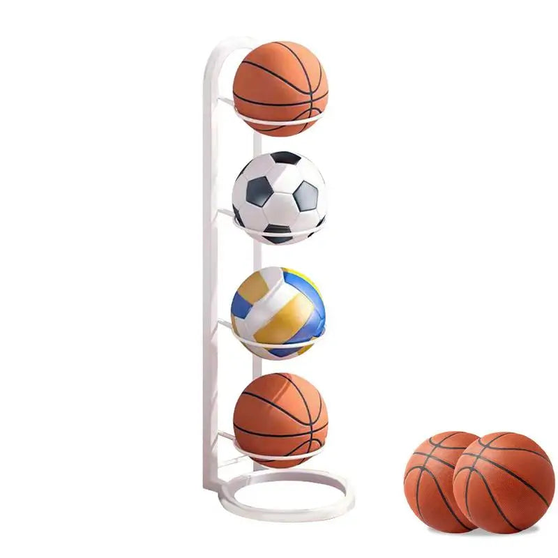 Basketball Holder Cast Iron Stand Display For Volleyball Ball Storage Holder Football Display Stand Multi-Layer Storage Shelf