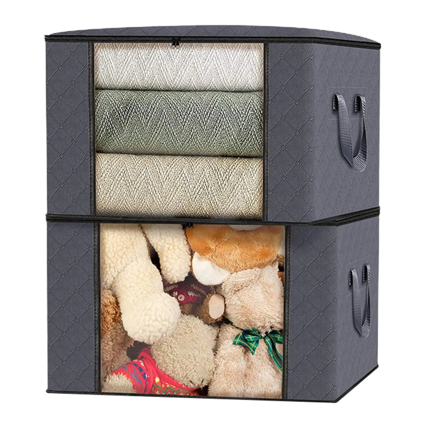 Fold Non Woven Fabric Storage Box Underbed Storage Bag Clothing Underwear Sock And Kid Toy Storage Bag For Bedroom Closet