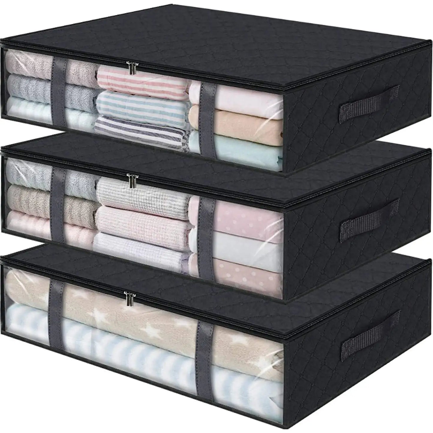 Fold Non Woven Fabric Storage Box Underbed Storage Bag Clothing Underwear Sock And Kid Toy Storage Bag For Bedroom Closet