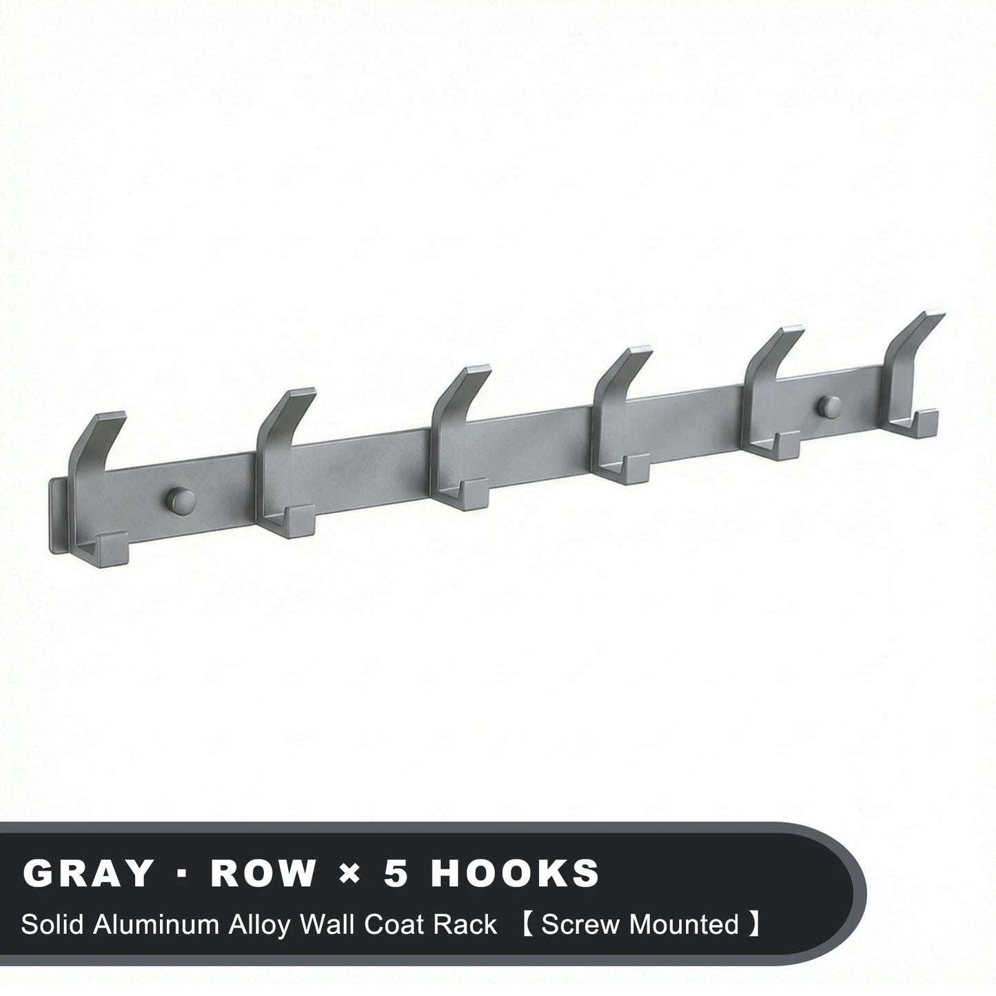 Modern Hanging Hooks For Wall Aluminium Black Towel Holder Bathroom Door Clothe Hanger Coat Rack Wall Mounted
