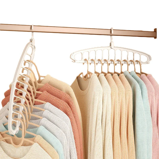 9 Hole Foldable Hanger Wardrobe Space Saving Storage Hanger For Clothes Drying Hangers Storage Organizers Rack Coat Pants Hanger