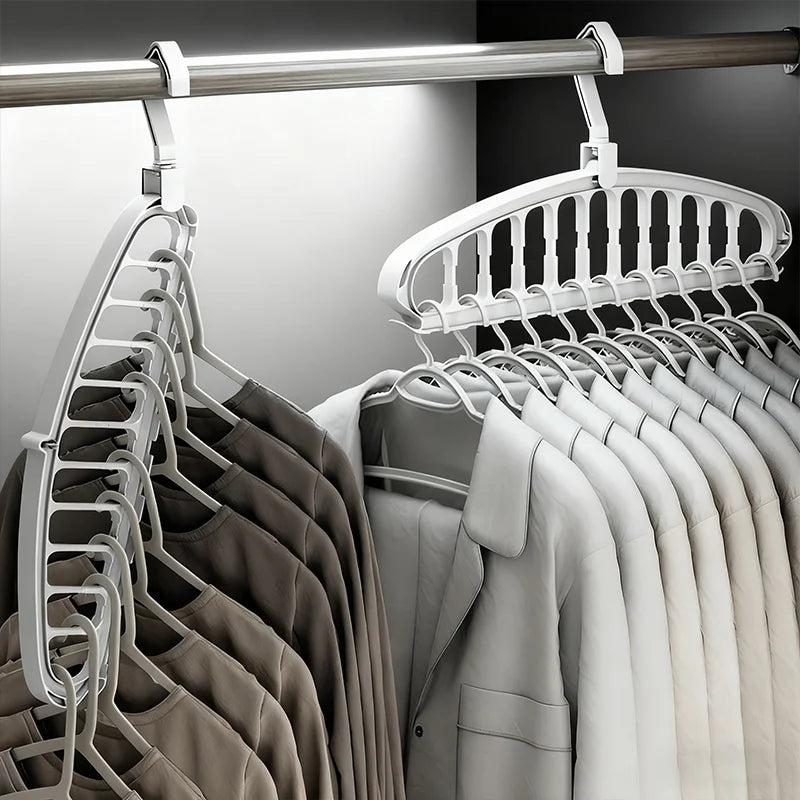 9 Hole Foldable Hanger Wardrobe Space Saving Storage Hanger For Clothes Drying Hangers Storage Organizers Rack Coat Pants Hanger